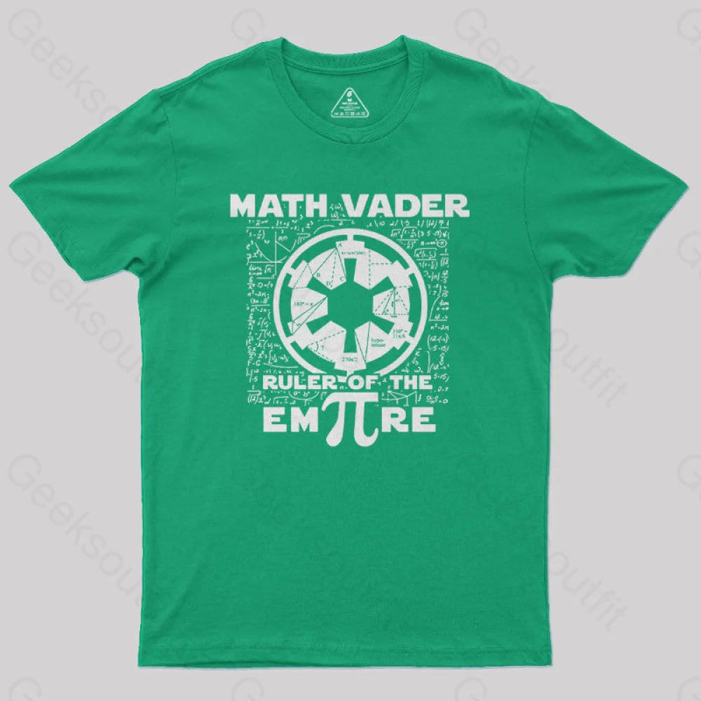 Math Vader Geek T-Shirt Green / S