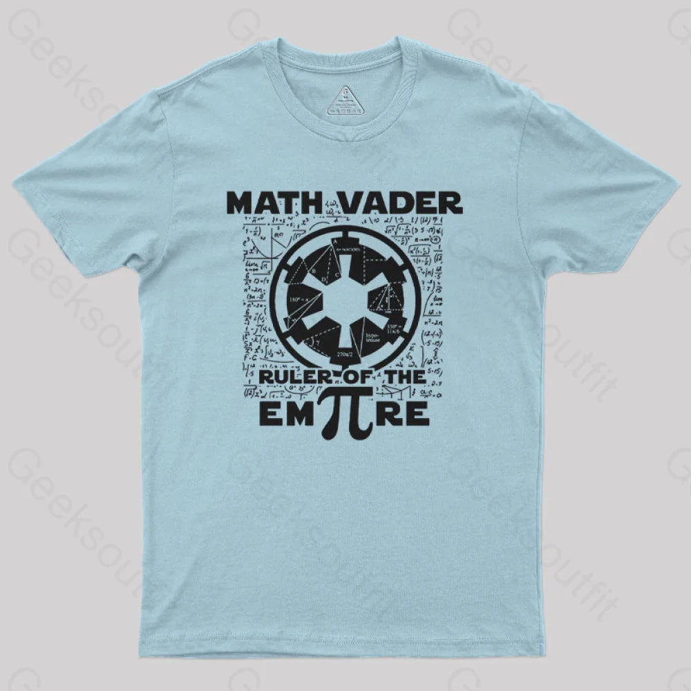 Math Vader Geek T-Shirt Light Blue / S