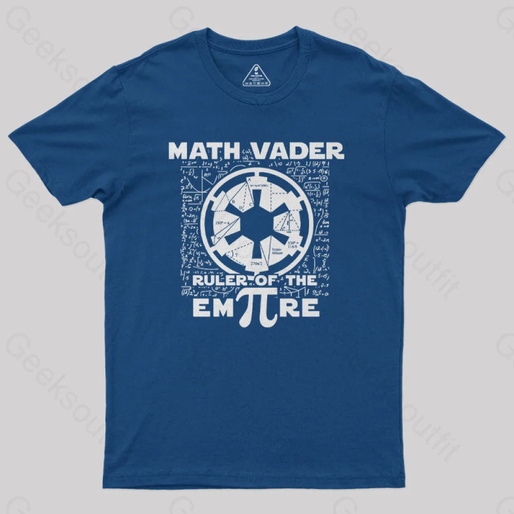 Math Vader Geek T-Shirt Navy / S