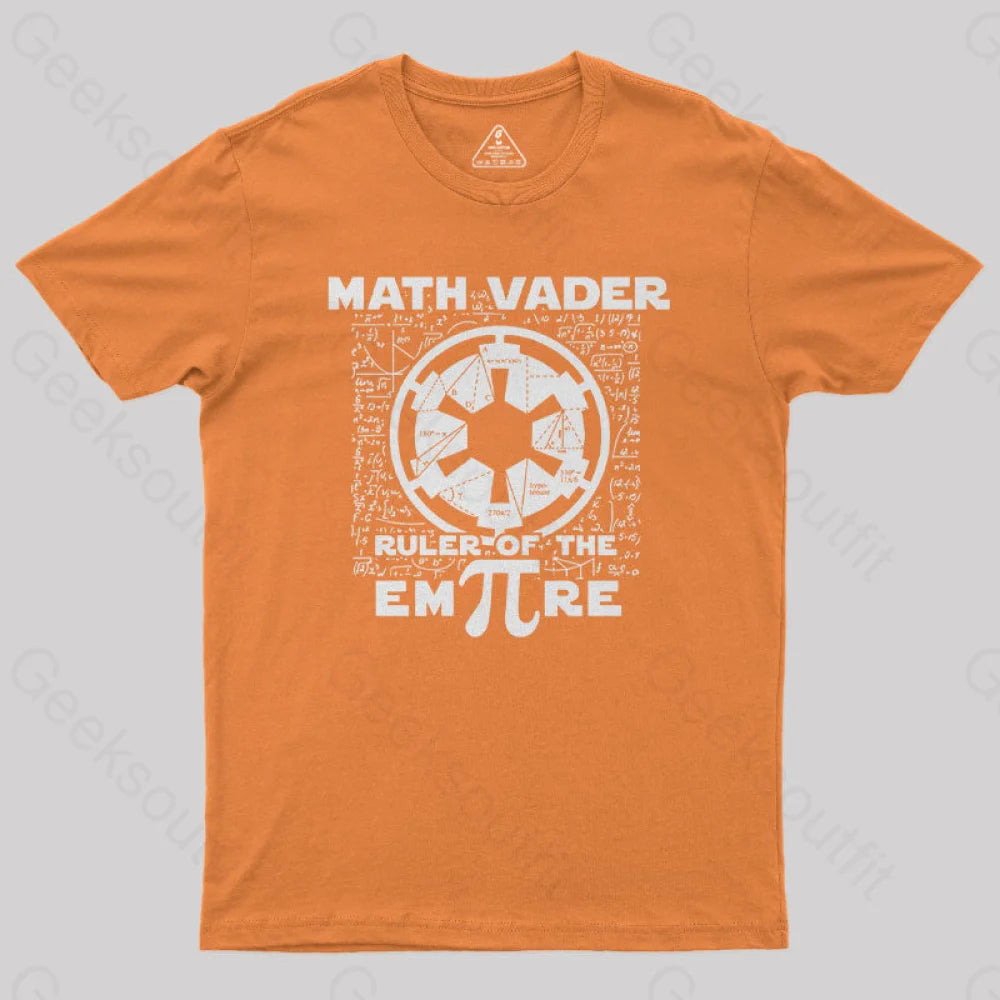 Math Vader Geek T-Shirt Orange / S