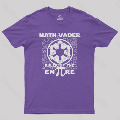 Math Vader Geek T-Shirt Purple / S