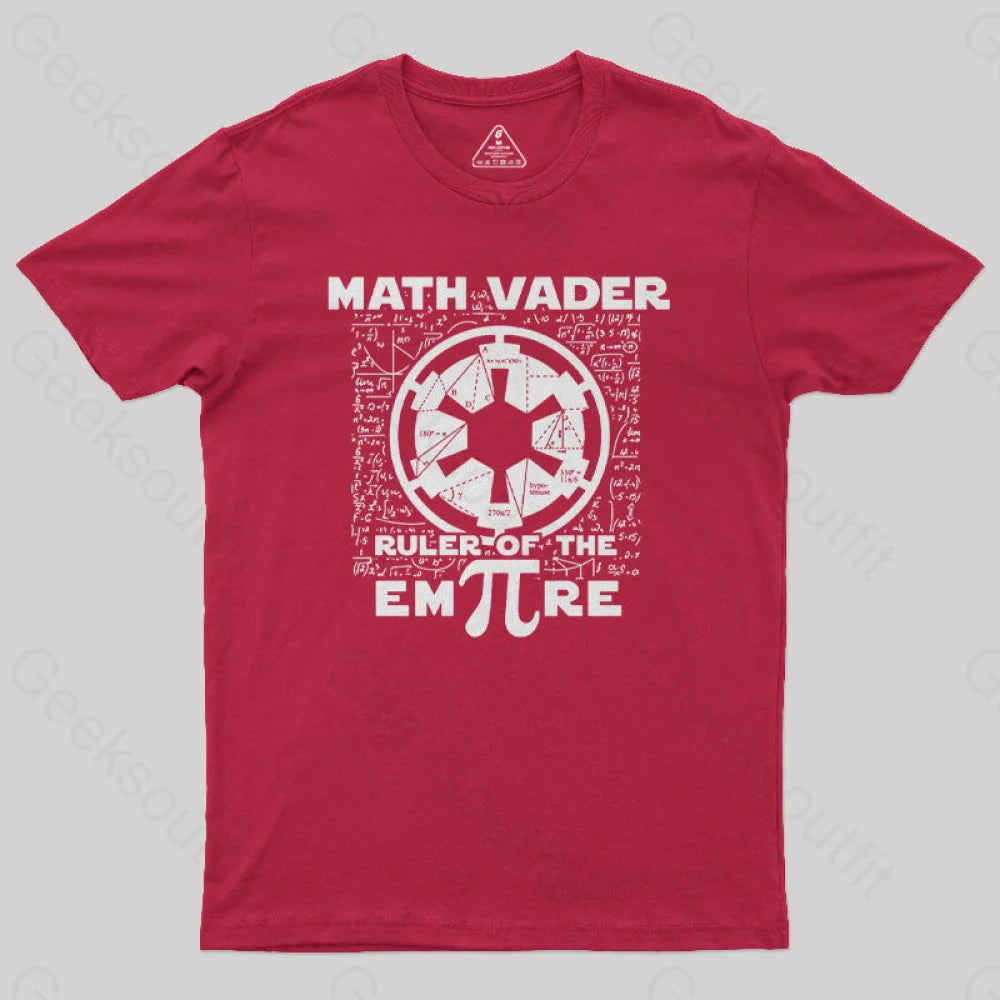 Math Vader Geek T-Shirt Red / S