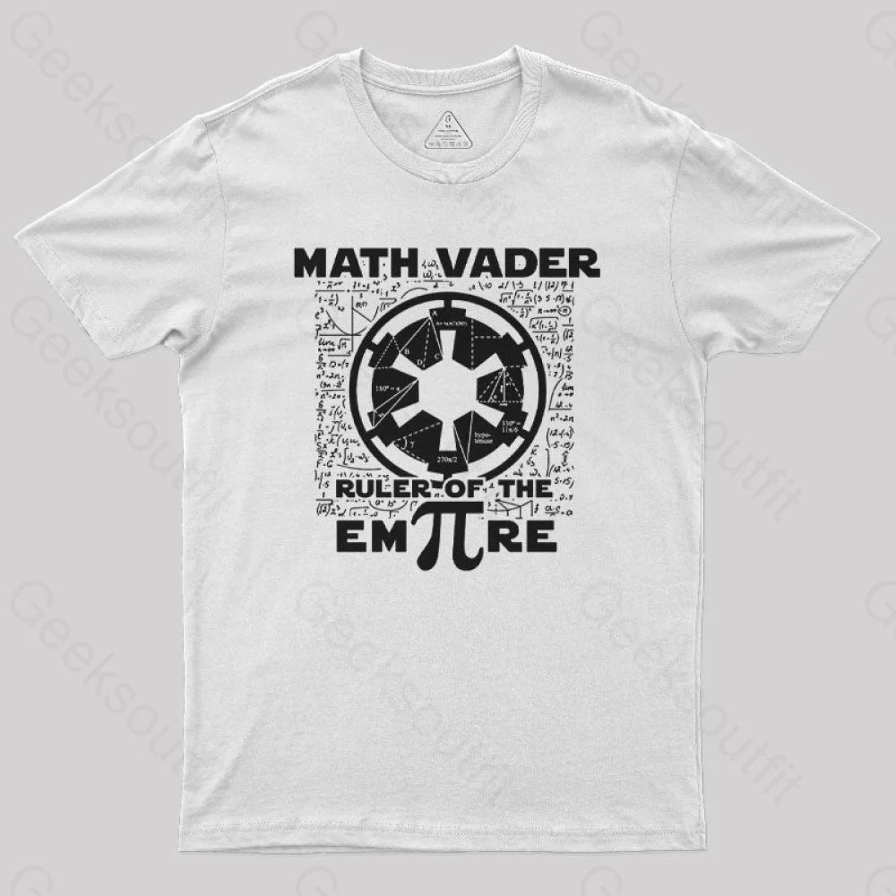 Math Vader Geek T-Shirt White / S