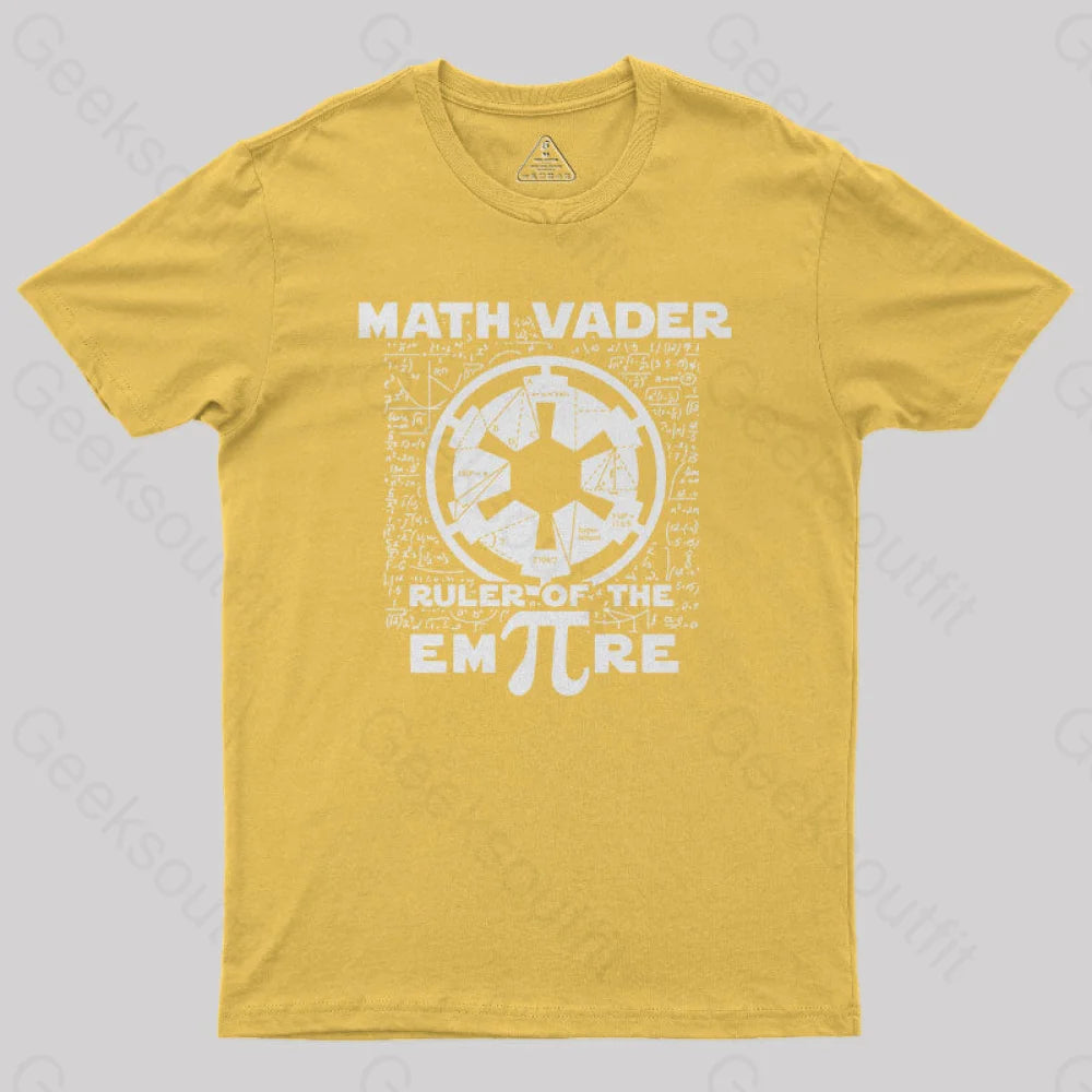 Math Vader Geek T-Shirt Yellow / S