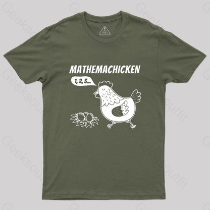 Mathemachicken T-Shirt Army Green / S