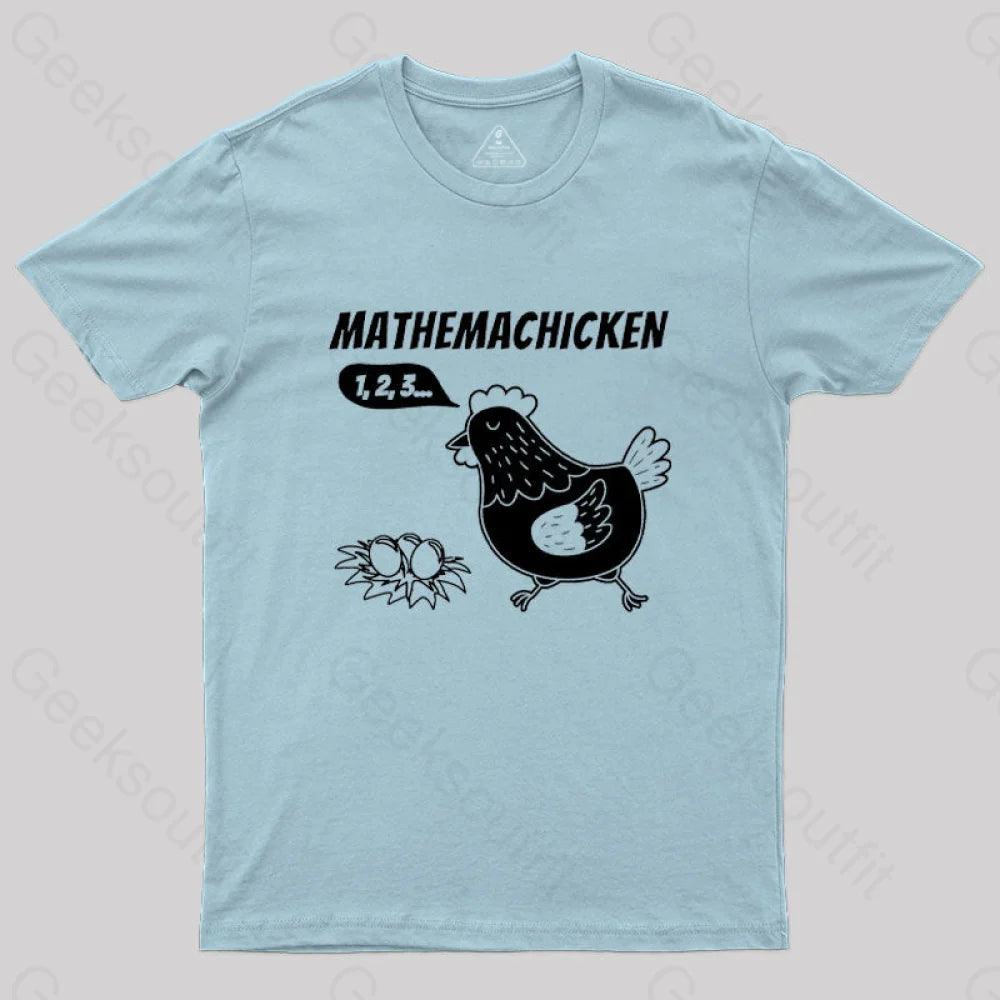 Mathemachicken T-Shirt Light Blue / S