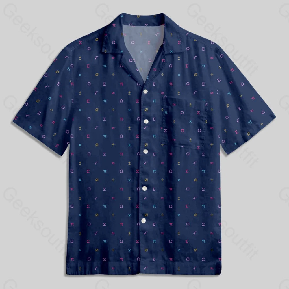 Mathematics Symbol Button Up Pocket Shirt - Geeksoutfit