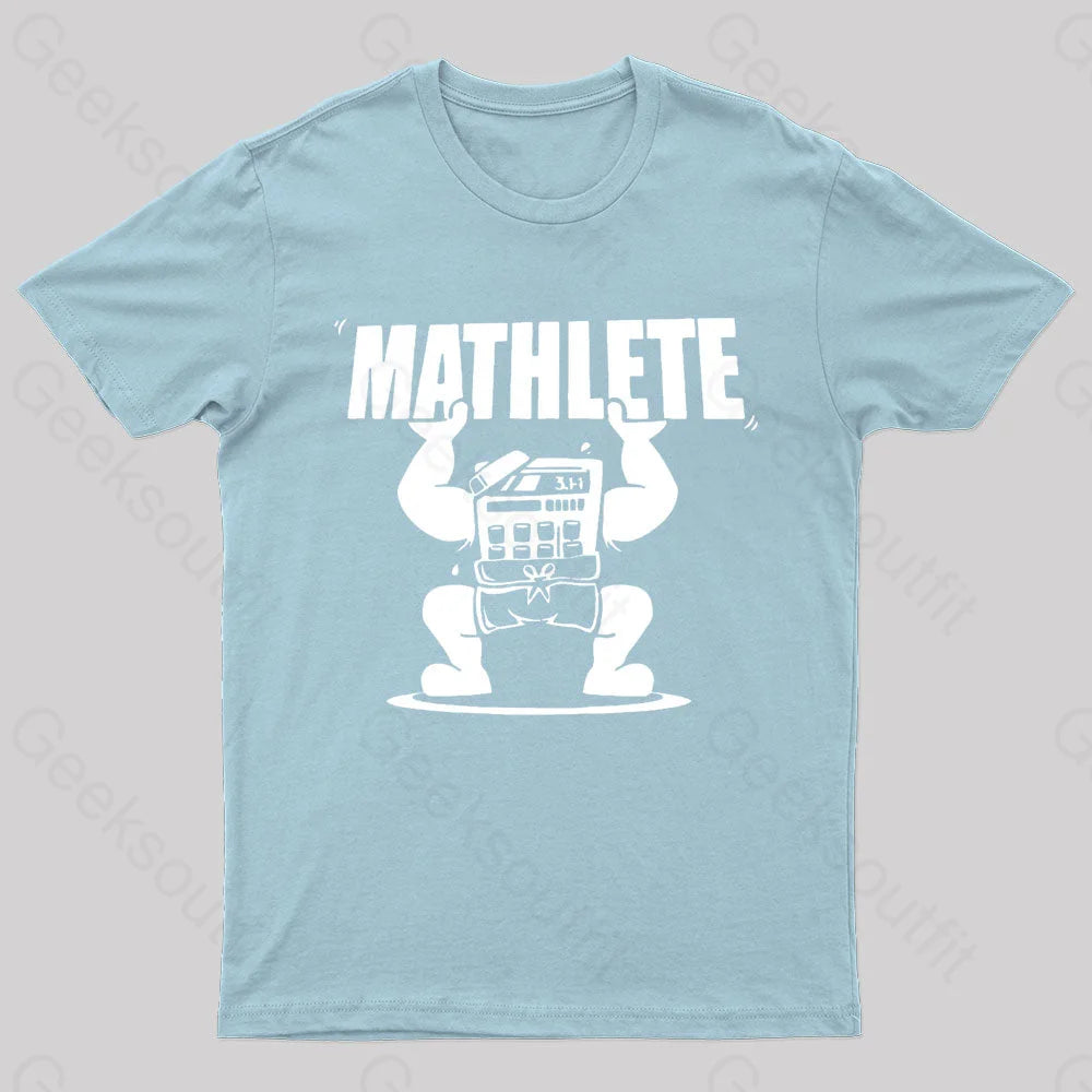 Mathlete Geek T-Shirt Light Blue / S