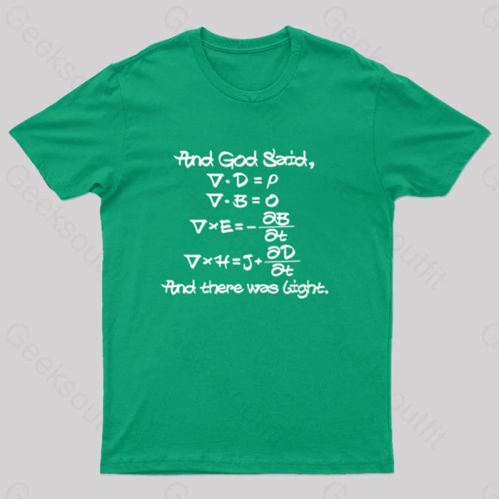 Maxwell's Equations God Said Nerd T-Shirt