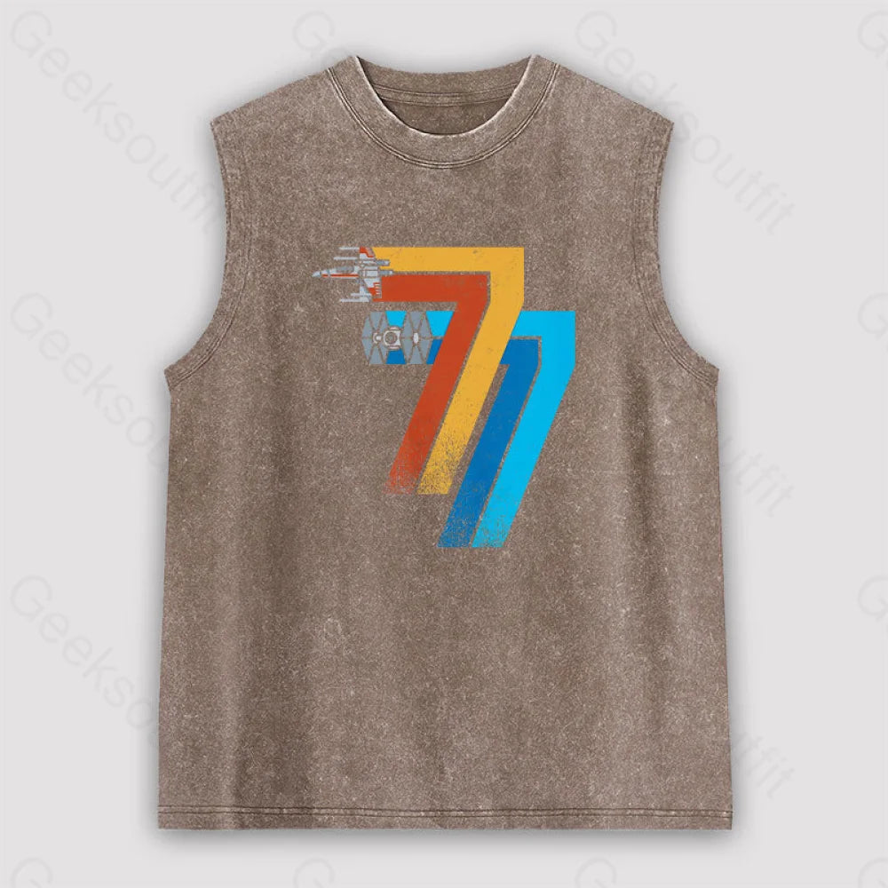 May 25Th 1977 Unisex Washed Tank Brown / S