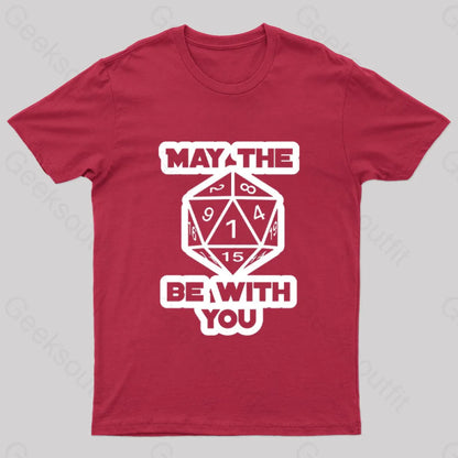 May The Dice Be With You Nerd T-Shirt Red / S