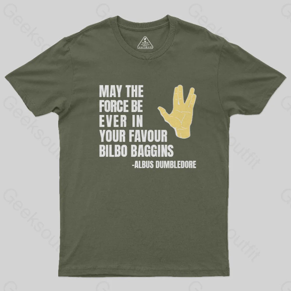 May The Force Be Ever In Your Favour T-Shirt Army Green / S