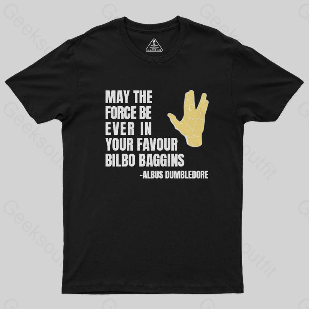 May The Force Be Ever In Your Favour T-Shirt Black / S