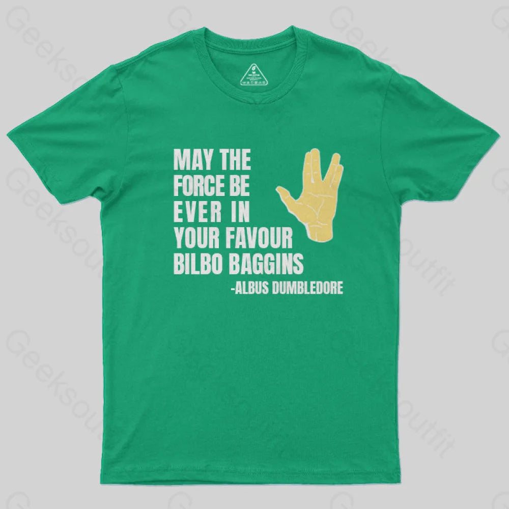 May The Force Be Ever In Your Favour T-Shirt Green / S