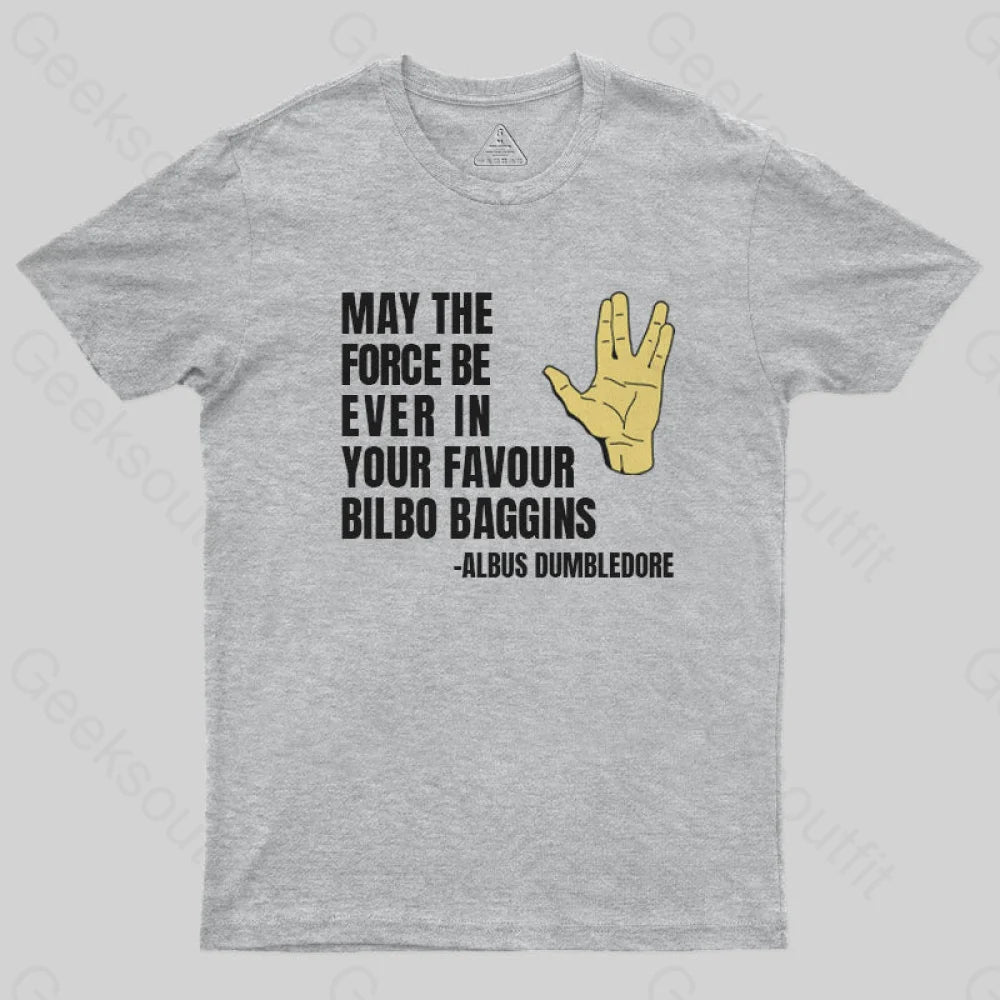 May The Force Be Ever In Your Favour T-Shirt Grey / S