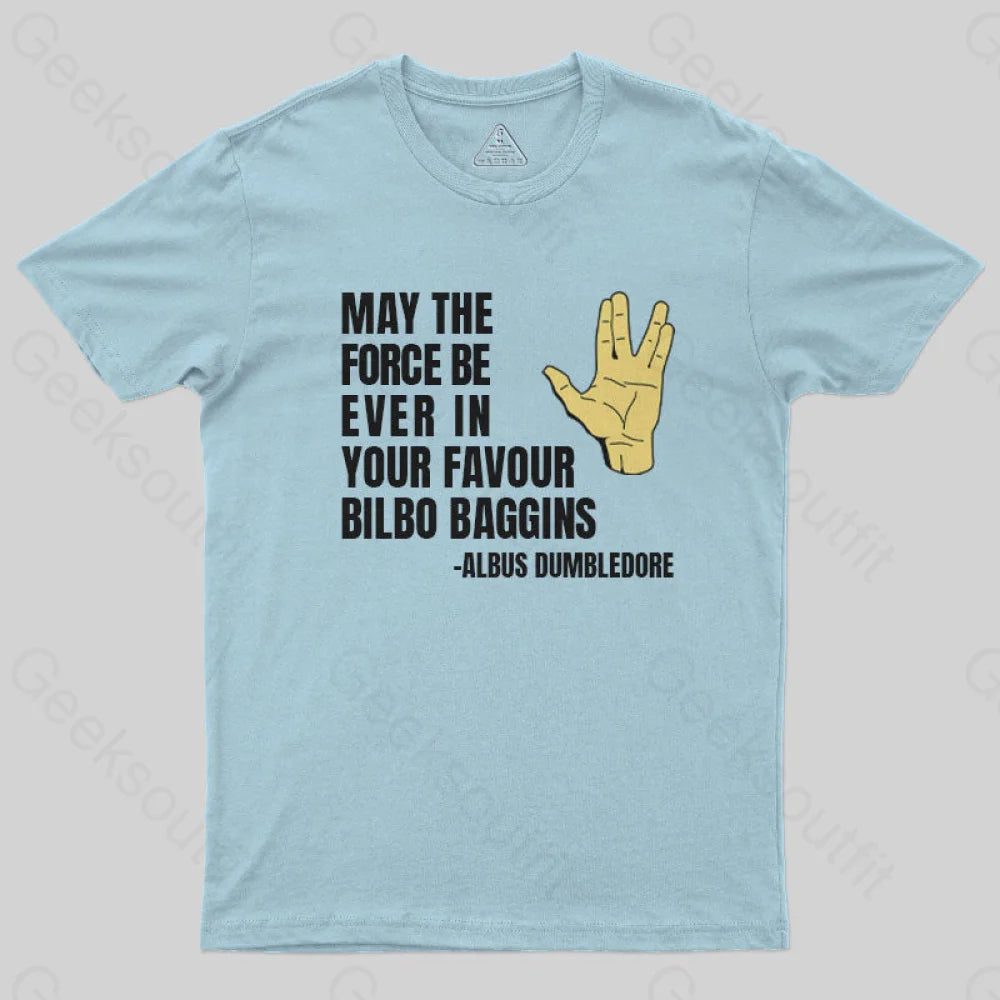 May The Force Be Ever In Your Favour T-Shirt Light Blue / S