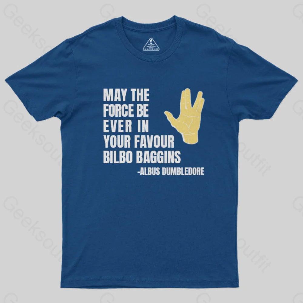 May The Force Be Ever In Your Favour T-Shirt Navy / S