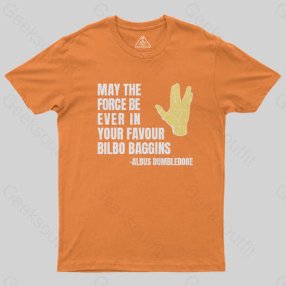 May The Force Be Ever In Your Favour T-Shirt Orange / S