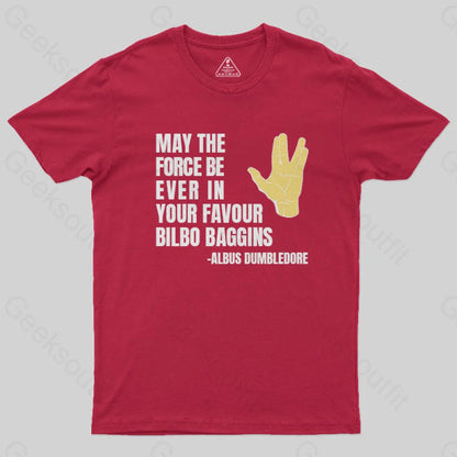 May The Force Be Ever In Your Favour T-Shirt Red / S