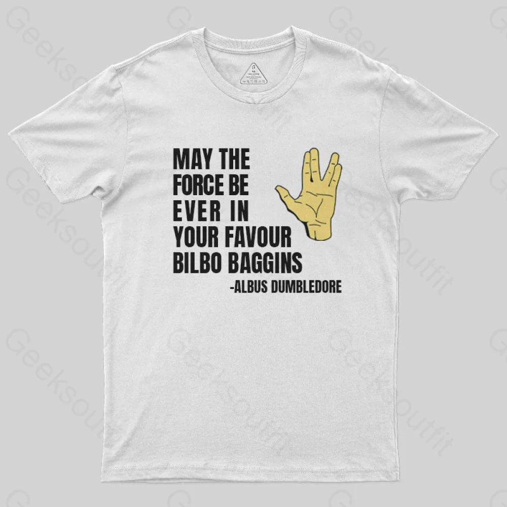 May The Force Be Ever In Your Favour T-Shirt White / S