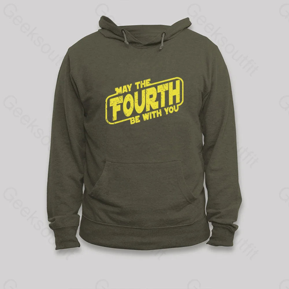 May The Fourth Be With You Hoodie Army Green / S