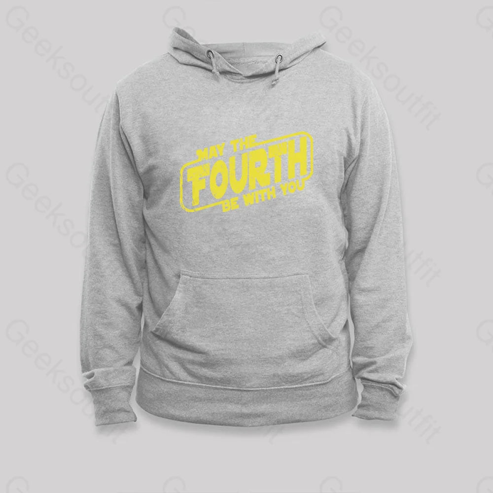 May The Fourth Be With You Hoodie Grey / S