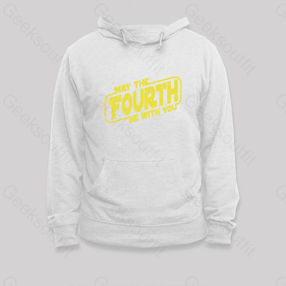 May The Fourth Be With You Hoodie White / S