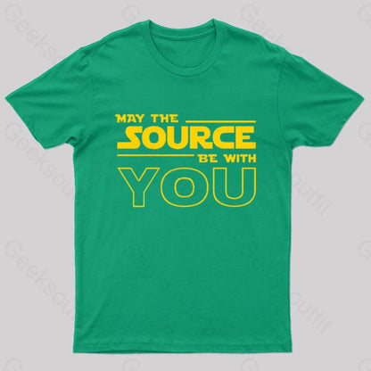 May The Source Be With You Geek T-Shirt Green / S