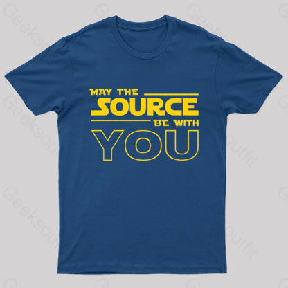 May The Source Be With You Geek T-Shirt Navy / S