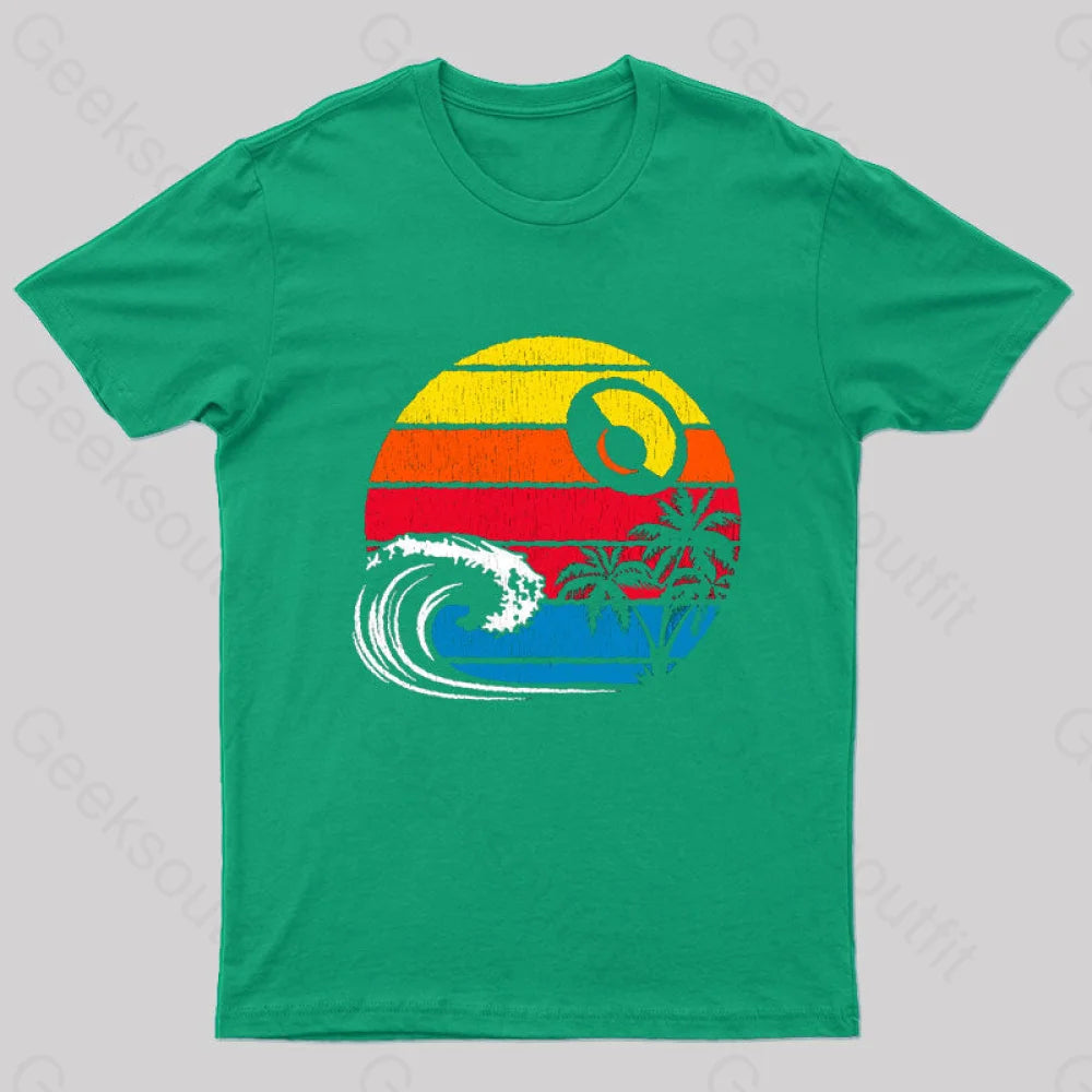 May The Surf Be With You Geek T-Shirt Green / S