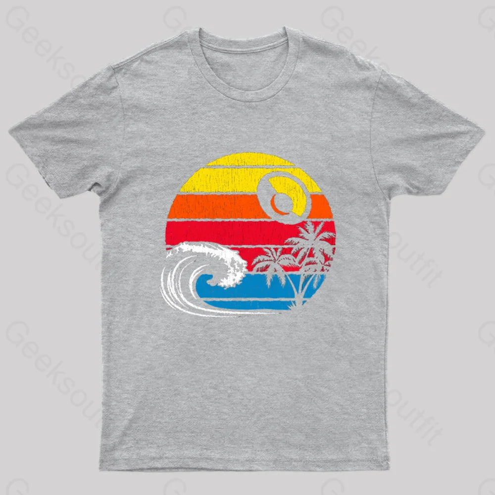 May The Surf Be With You Geek T-Shirt Grey / S