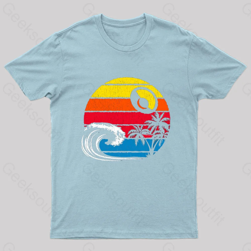 May The Surf Be With You Geek T-Shirt Light Blue / S