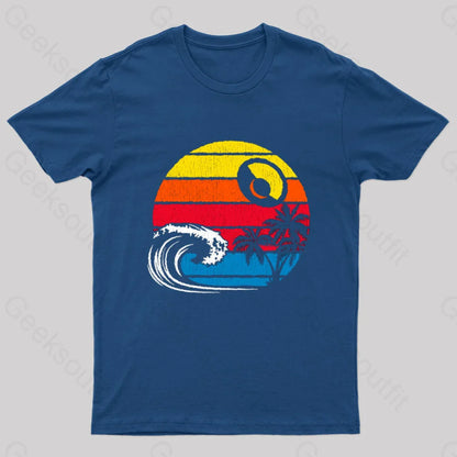 May The Surf Be With You Geek T-Shirt Navy / S