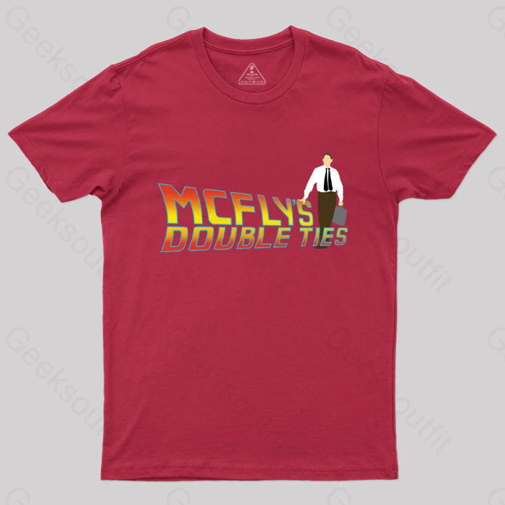 Mcfly’s Double Ties T-Shirt Red / S