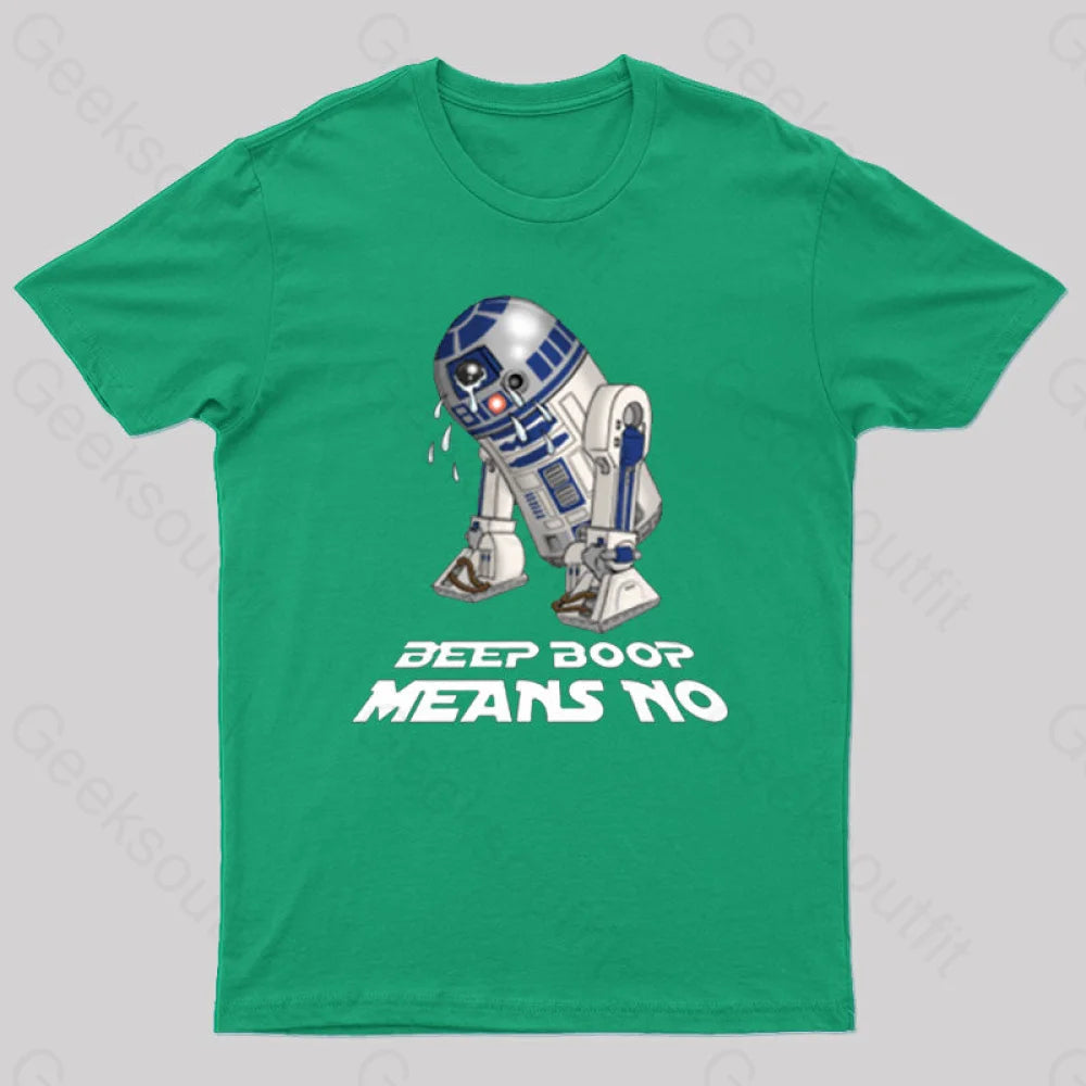 Means No Nerd T-Shirt Green / S