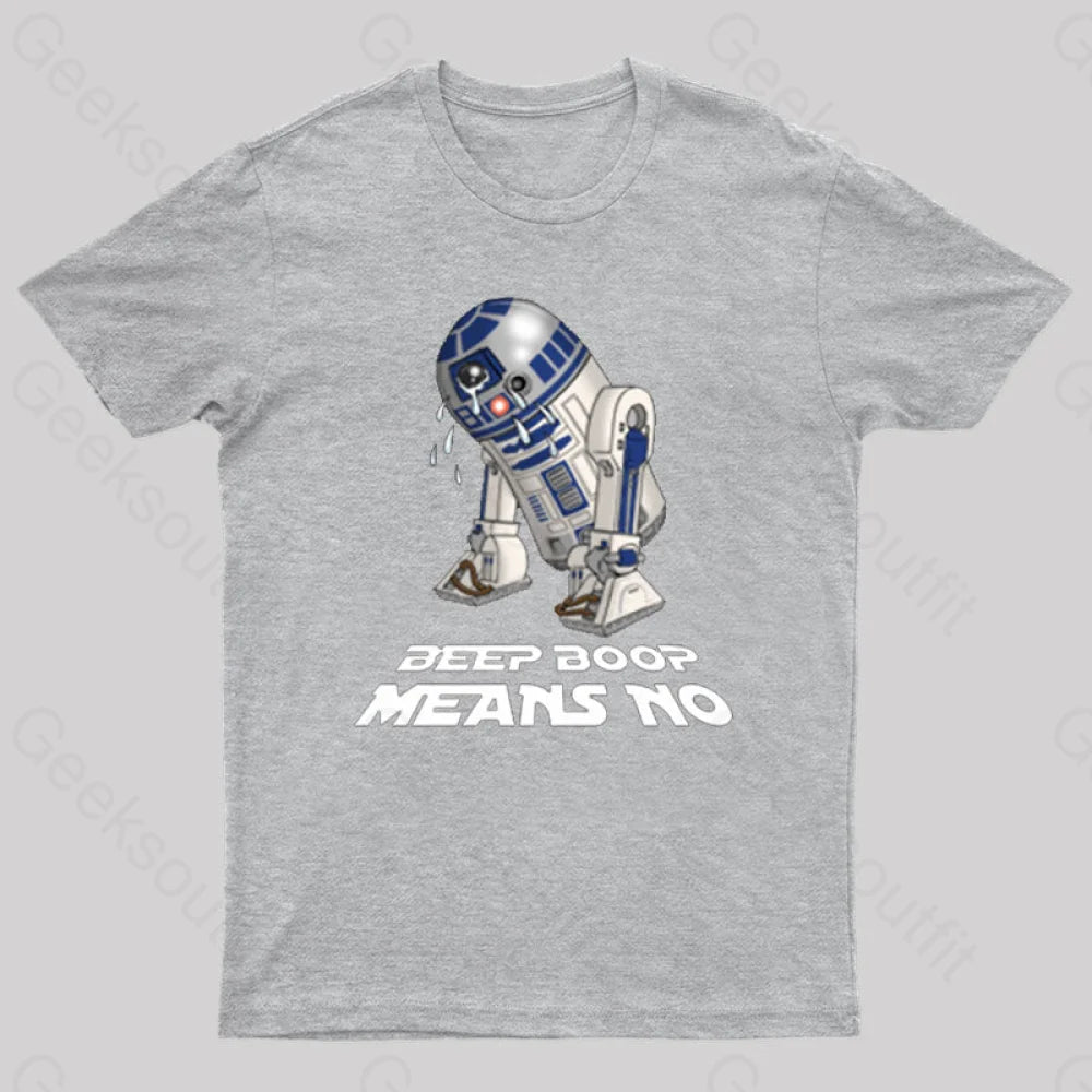 Means No Nerd T-Shirt Grey / S