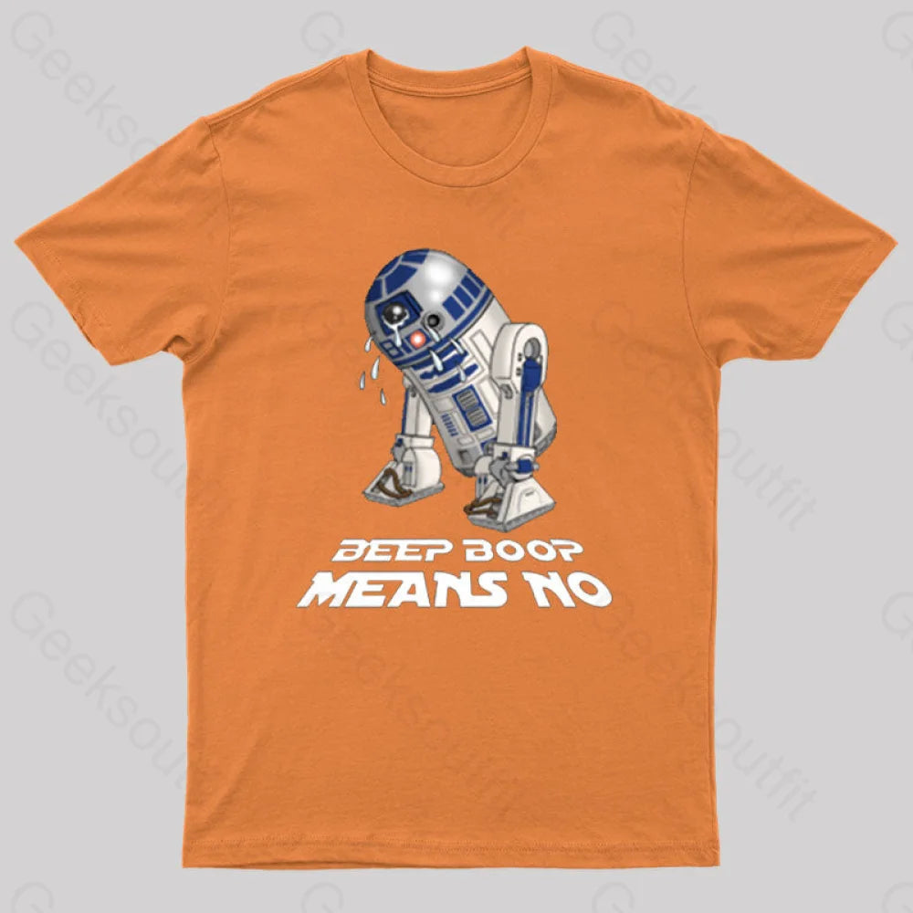 Means No Nerd T-Shirt Orange / S