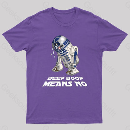 Means No Nerd T-Shirt Purple / S