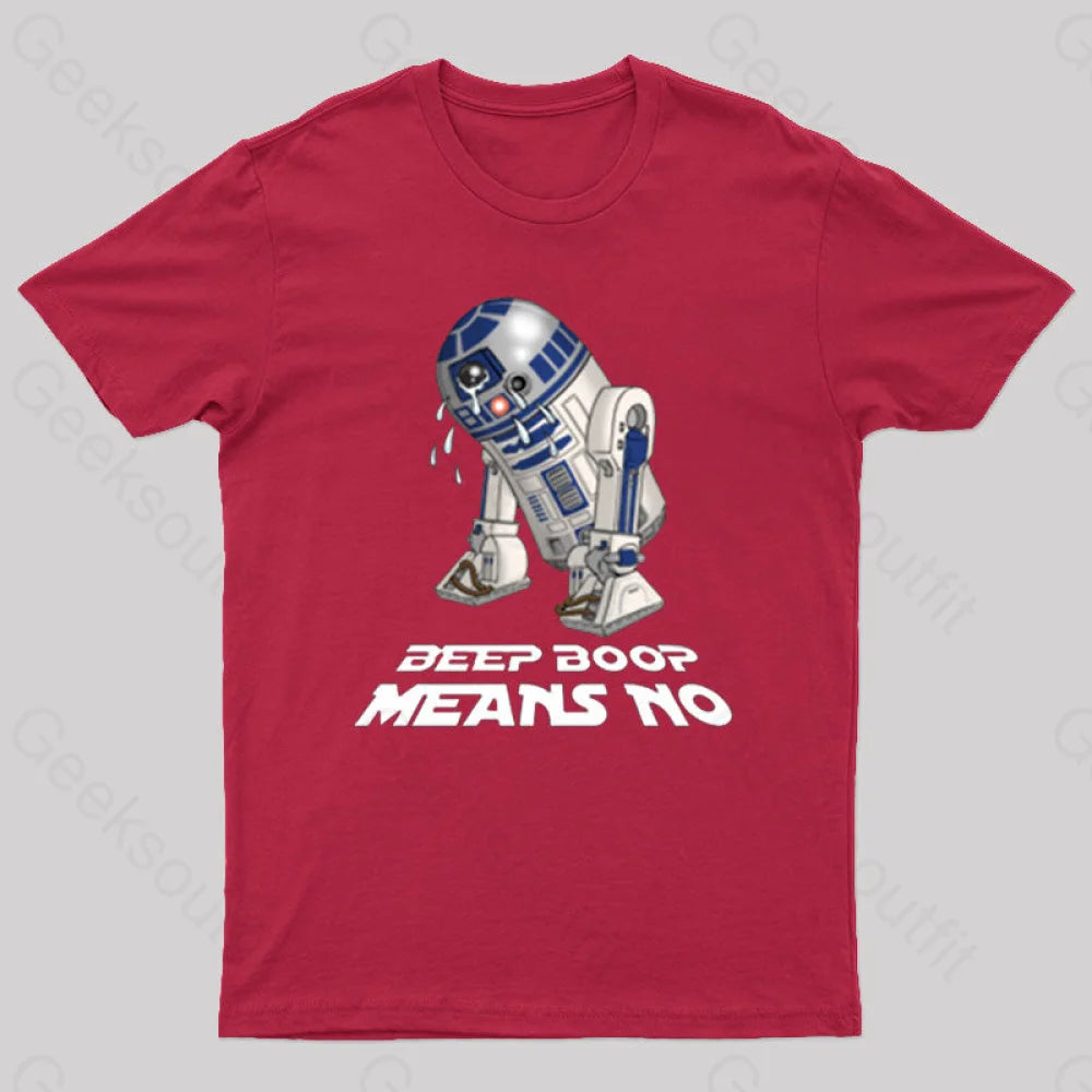 Means No Nerd T-Shirt Red / S