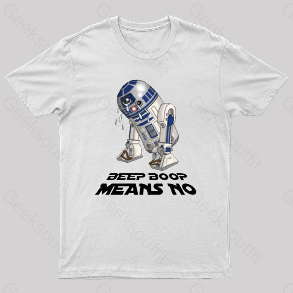 Means No Nerd T-Shirt White / S