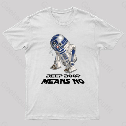 Means No Nerd T-Shirt White / S