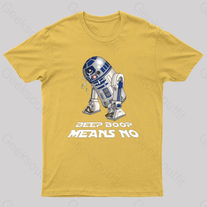 Means No Nerd T-Shirt Yellow / S