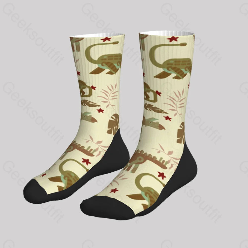 Mechanical Dinosaur Men’s Socks Sks070