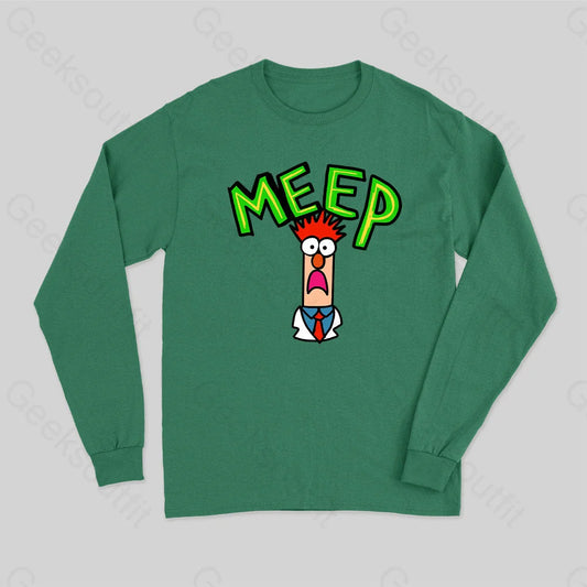 Meep Muppet Beaker Long Sleeve T-Shirt Green / S