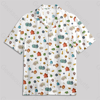 Meeple Board Game Button Up Pocket Shirt Hawaiian / S Bus538 Yc