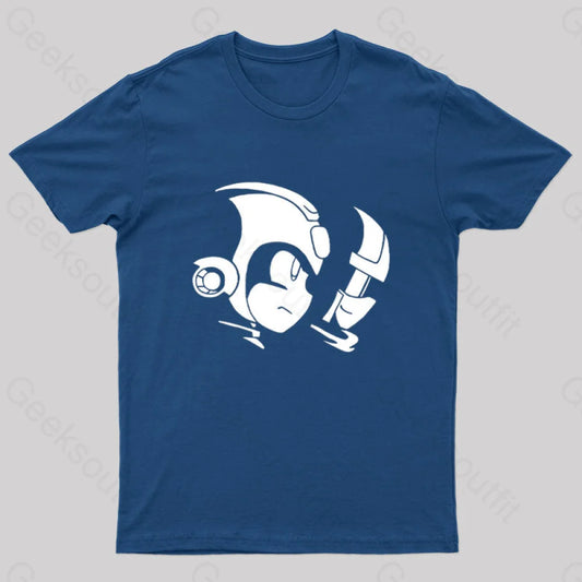 Mega Man And Proto Geek T-Shirt Navy / S