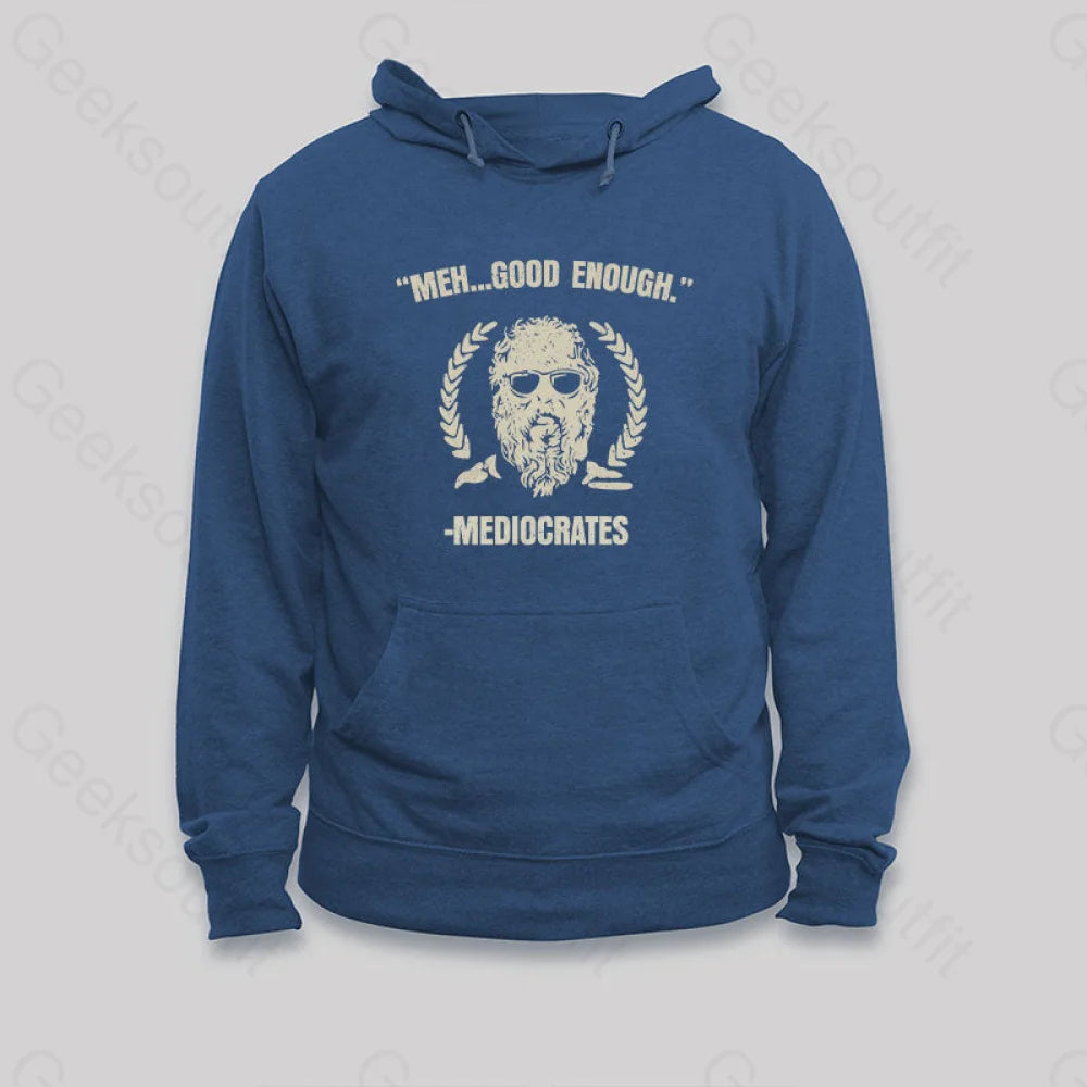 Meh..good Enough Hoodie Dark Blue / S