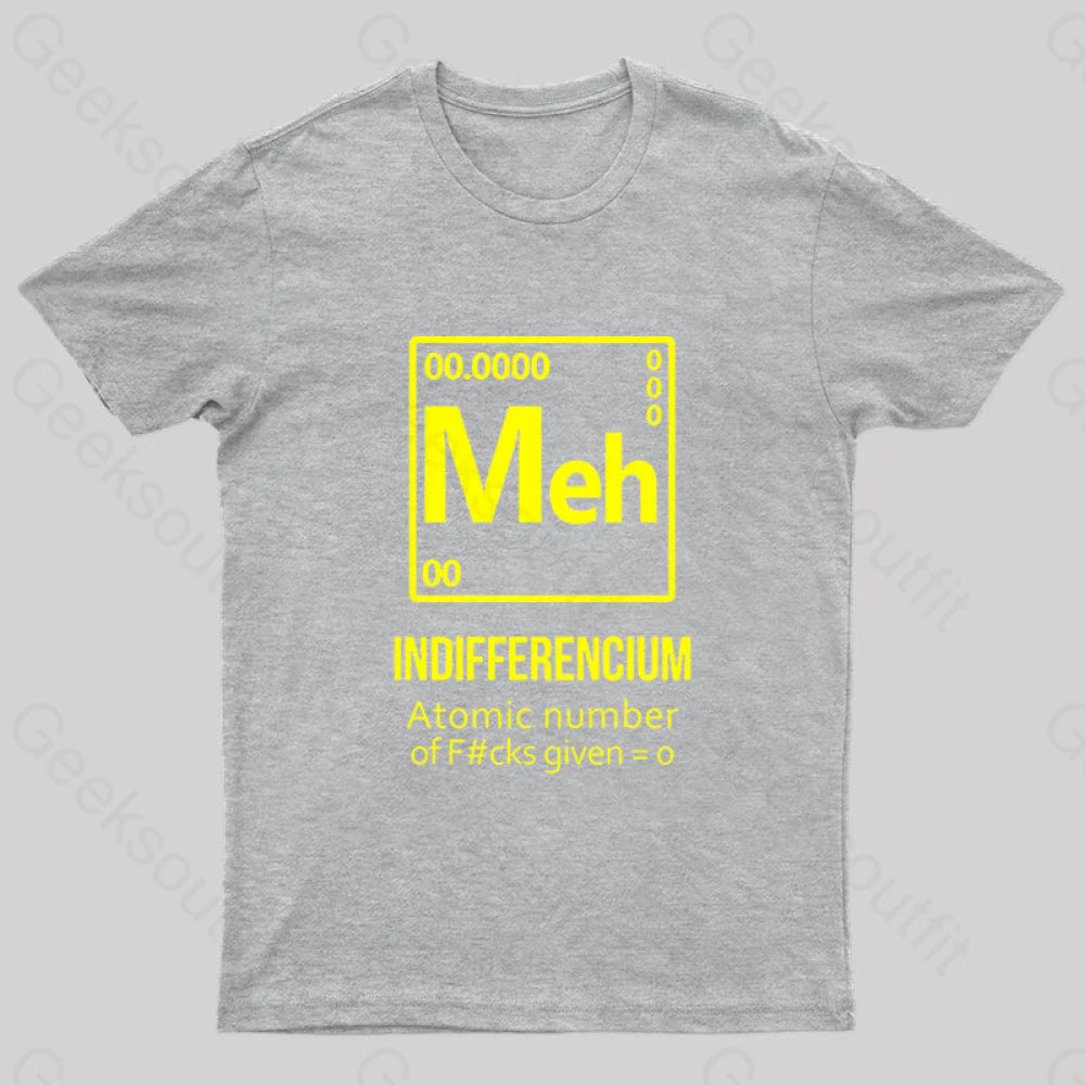 Meh Indifferencium Geek T-Shirt Grey / S