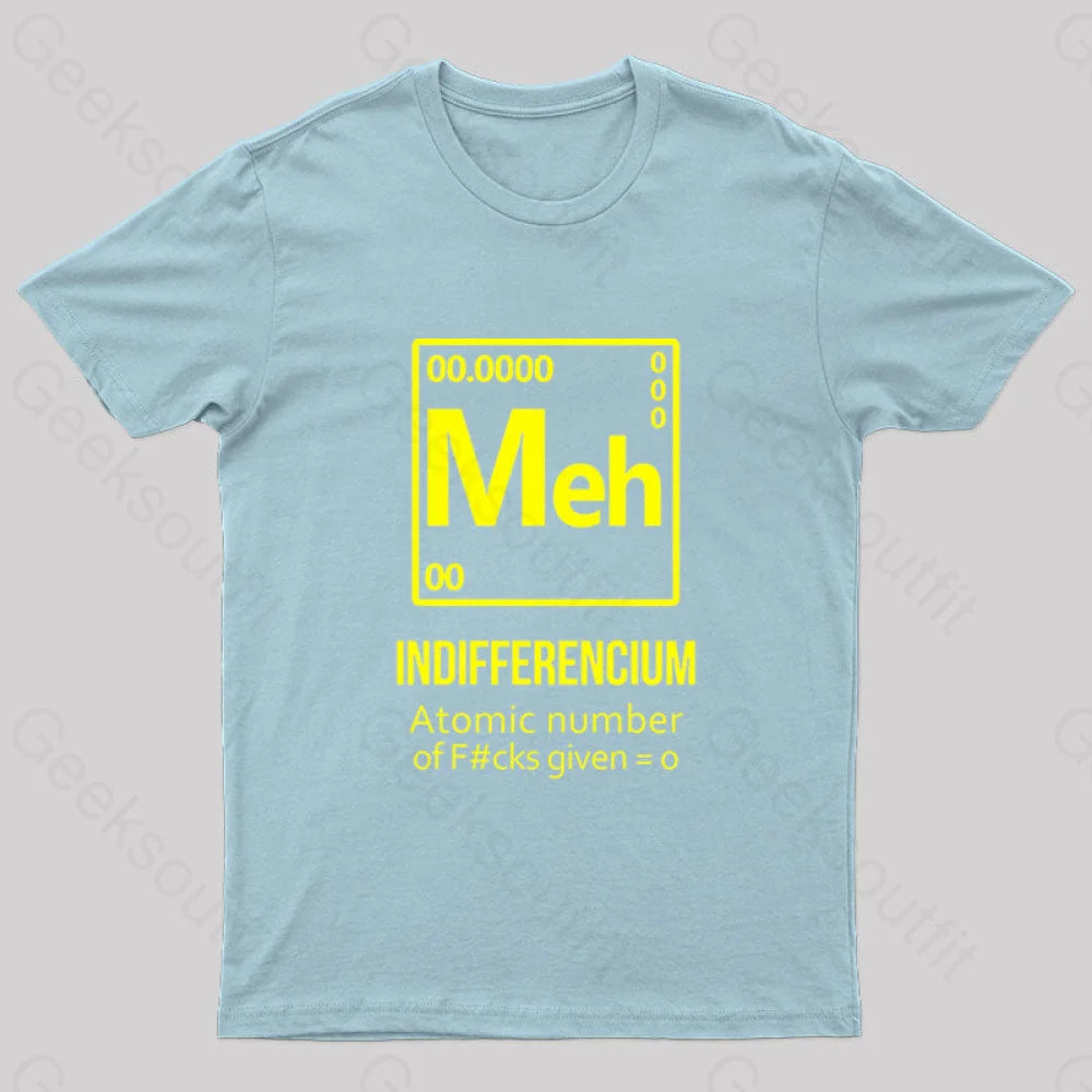 Meh Indifferencium Geek T-Shirt Light Blue / S