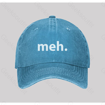 Meh Washed Vintage Baseball Cap Blue